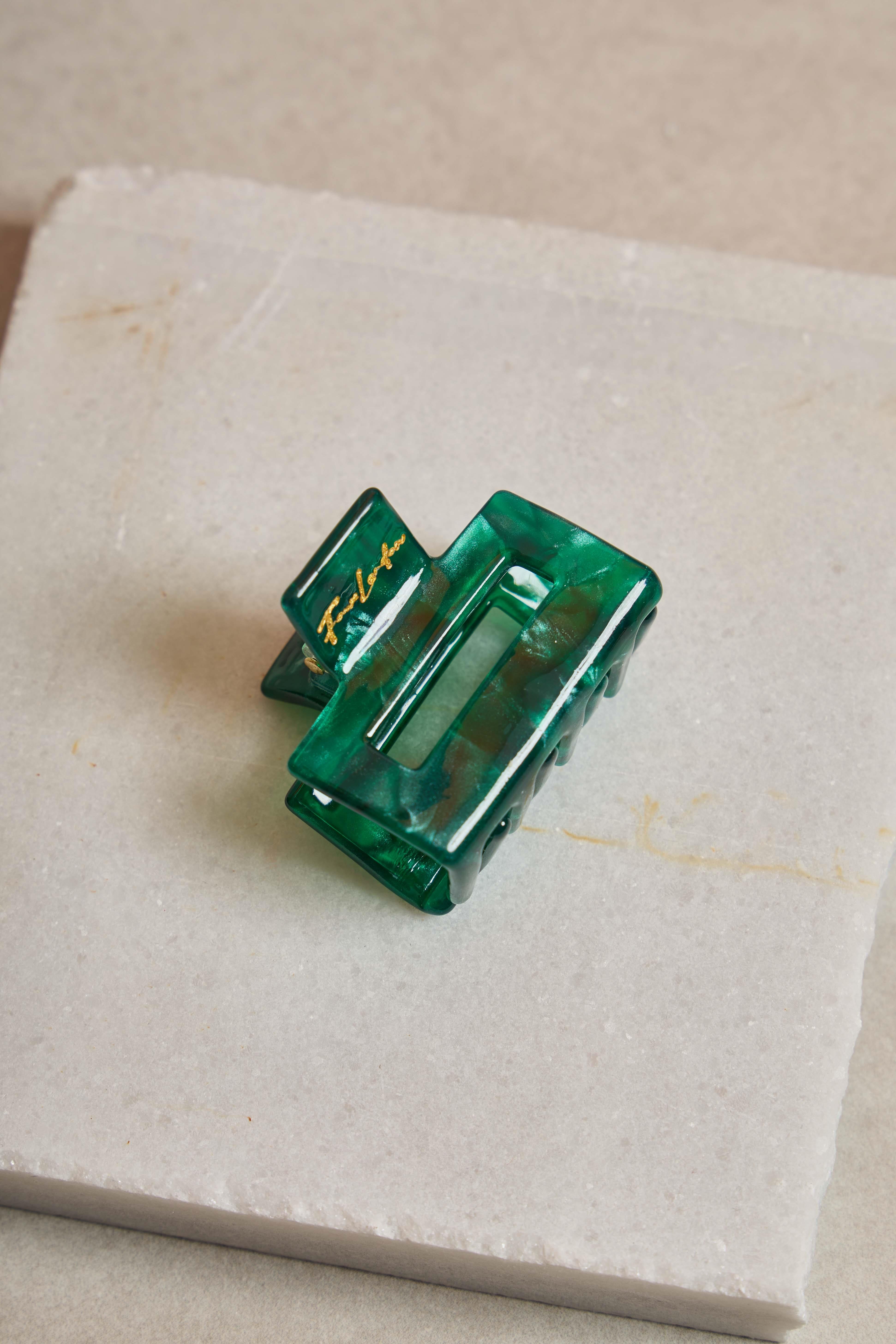 Rectangle Midi Emerald Glass Kemik Toka