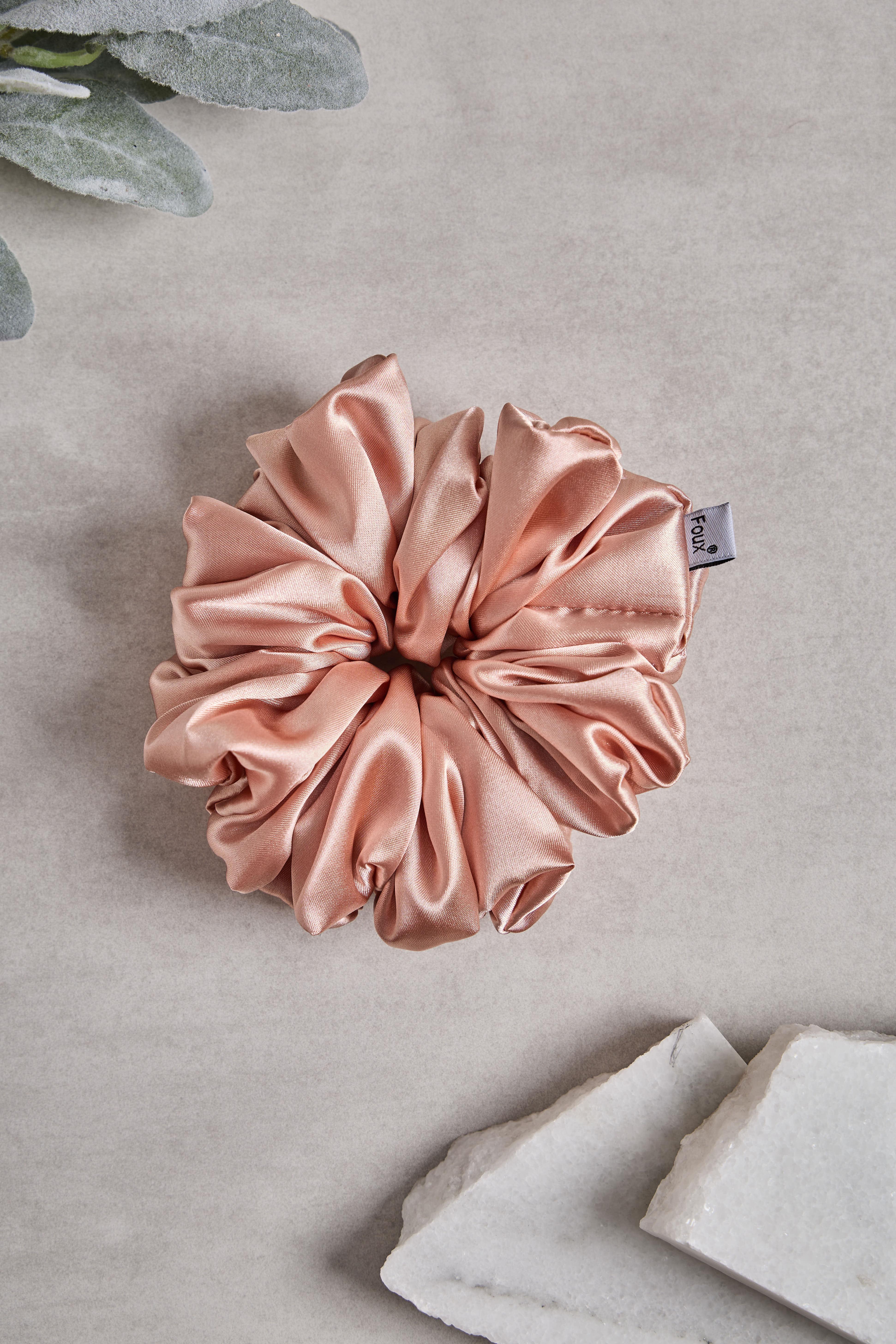 Rose Gold Bol Büzgülü Sateen Scrunchie