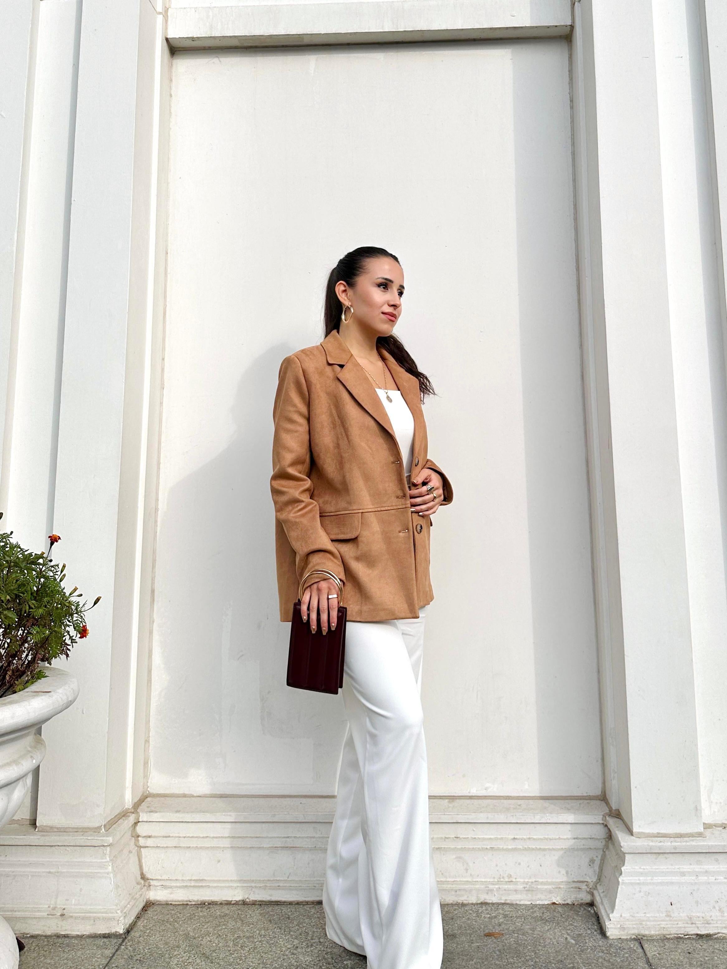 Massimo Model Premium Kalite Camel Süet Ceket