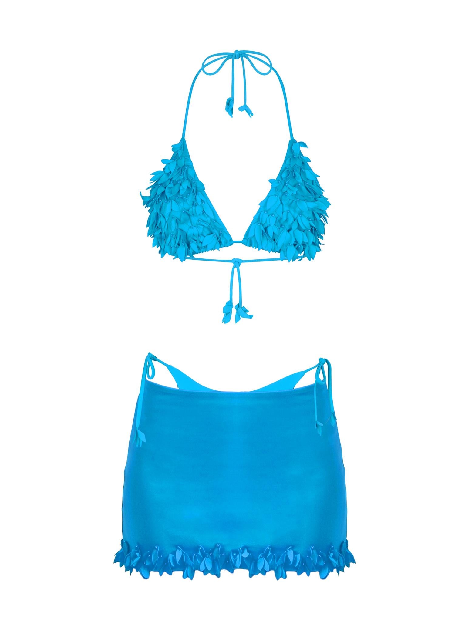 FLORA Bikini Etek Set – Blue