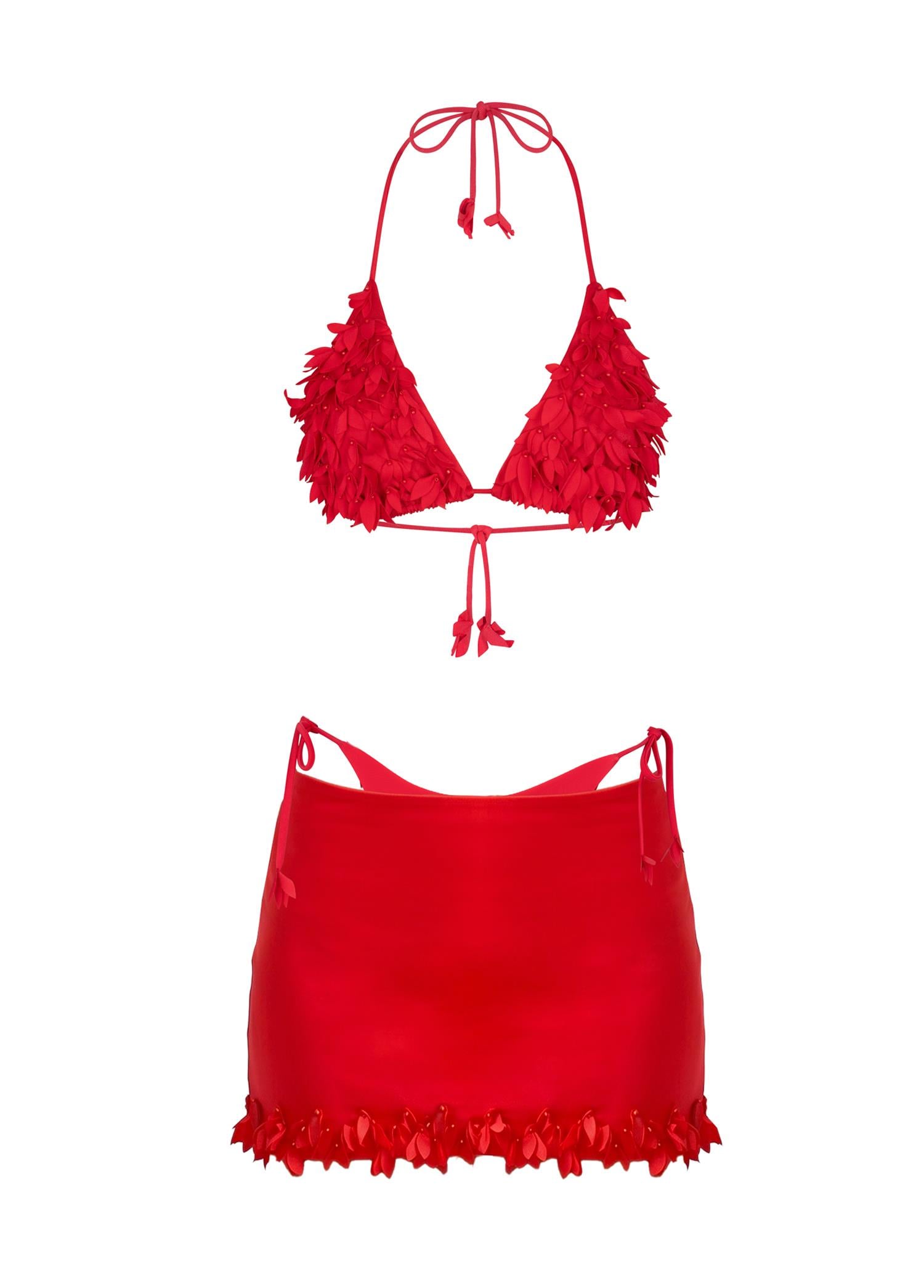 FLORA Bikini Etek Set – Red