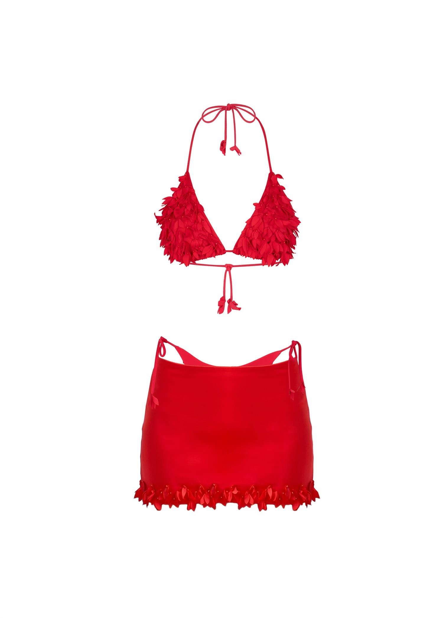 FLORA Bikini Etek Set – Red