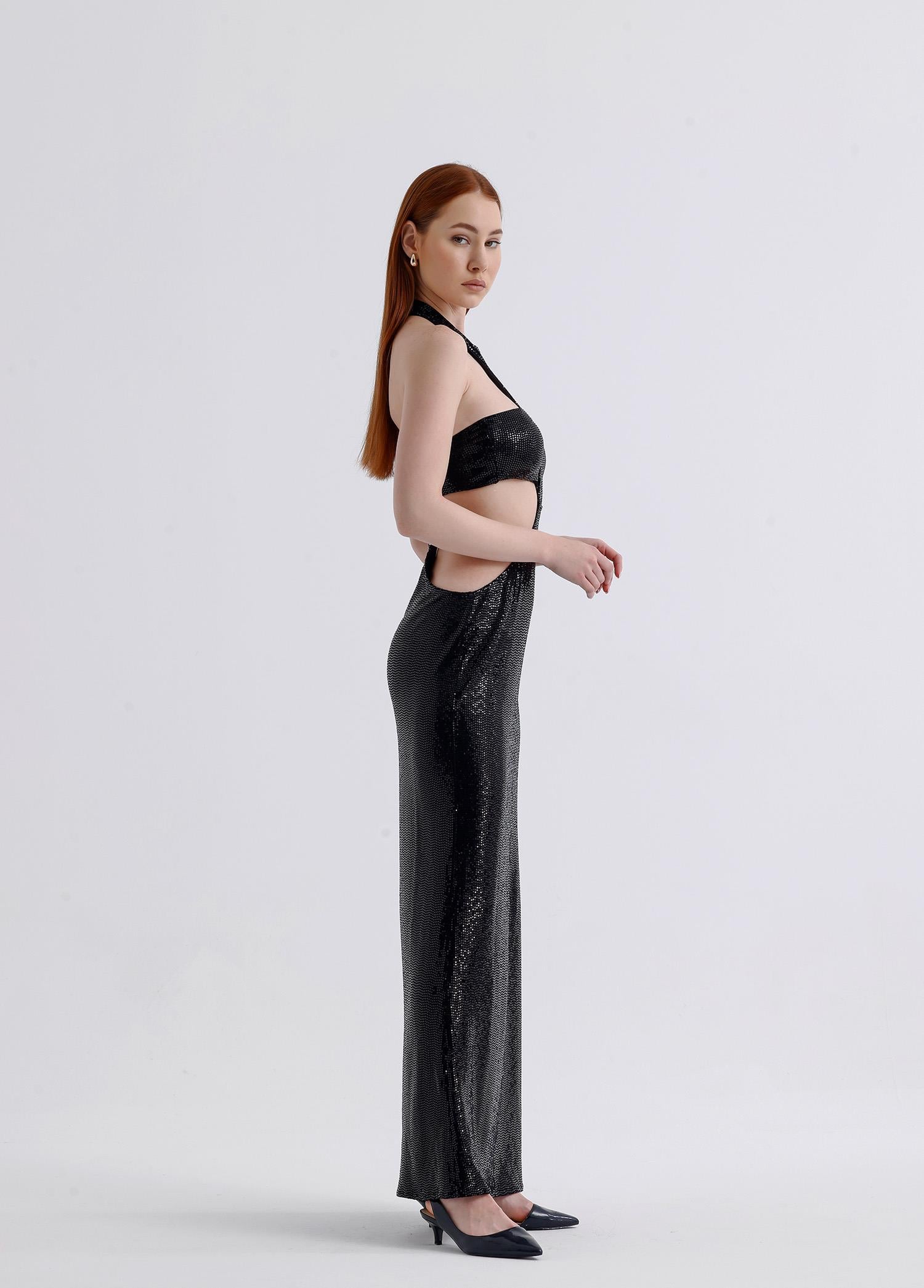 Nova Payet İşlemeli Maxi Kokteyl Elbise