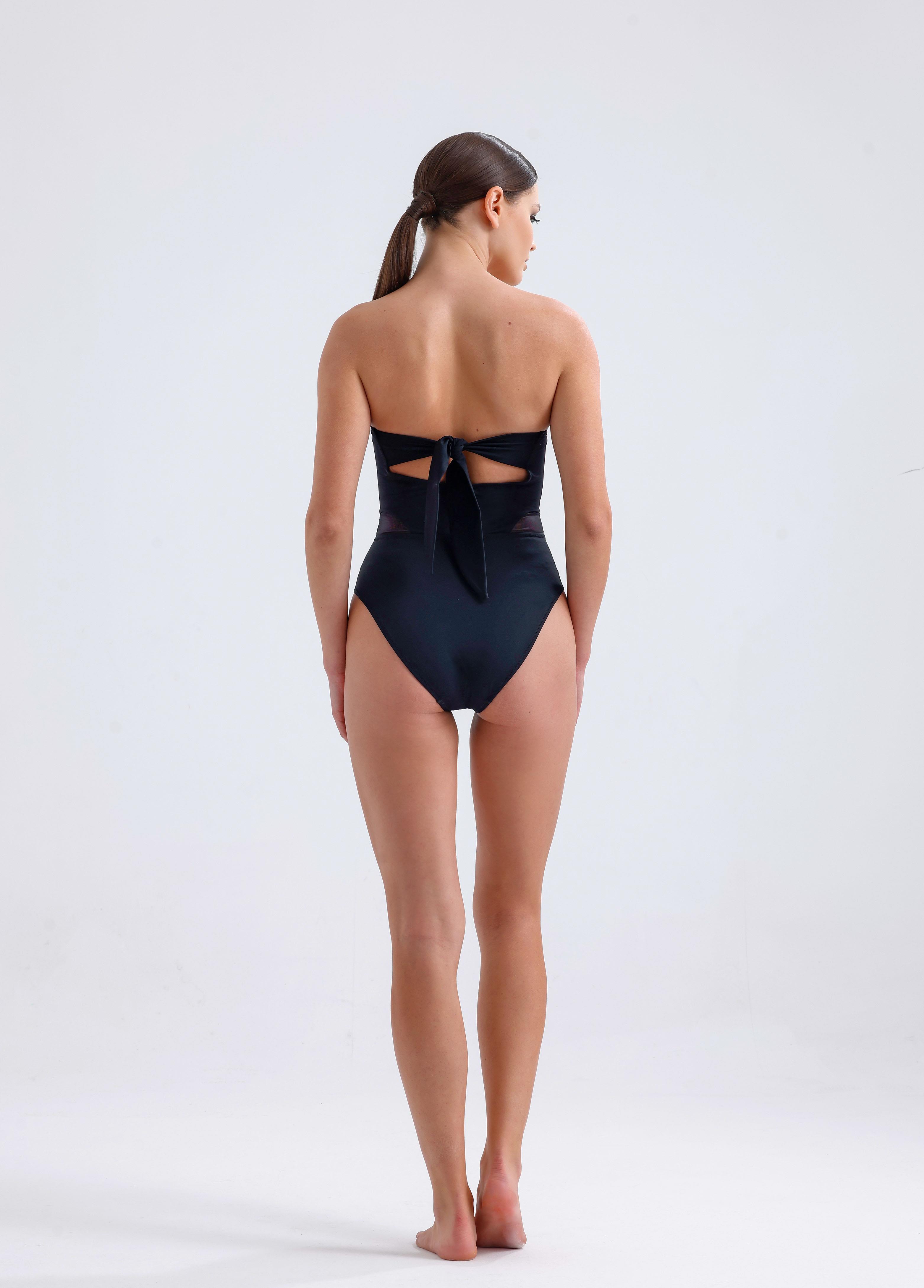Sculpted Corset One-Piece Black