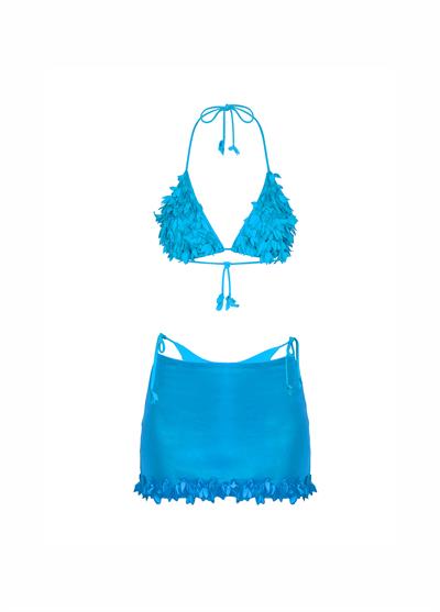FLORA Bikini Etek Set – Blue