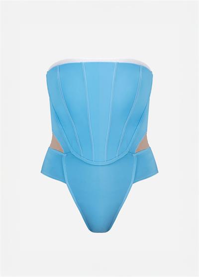 Sculpted Corset One-Piece L.Blue