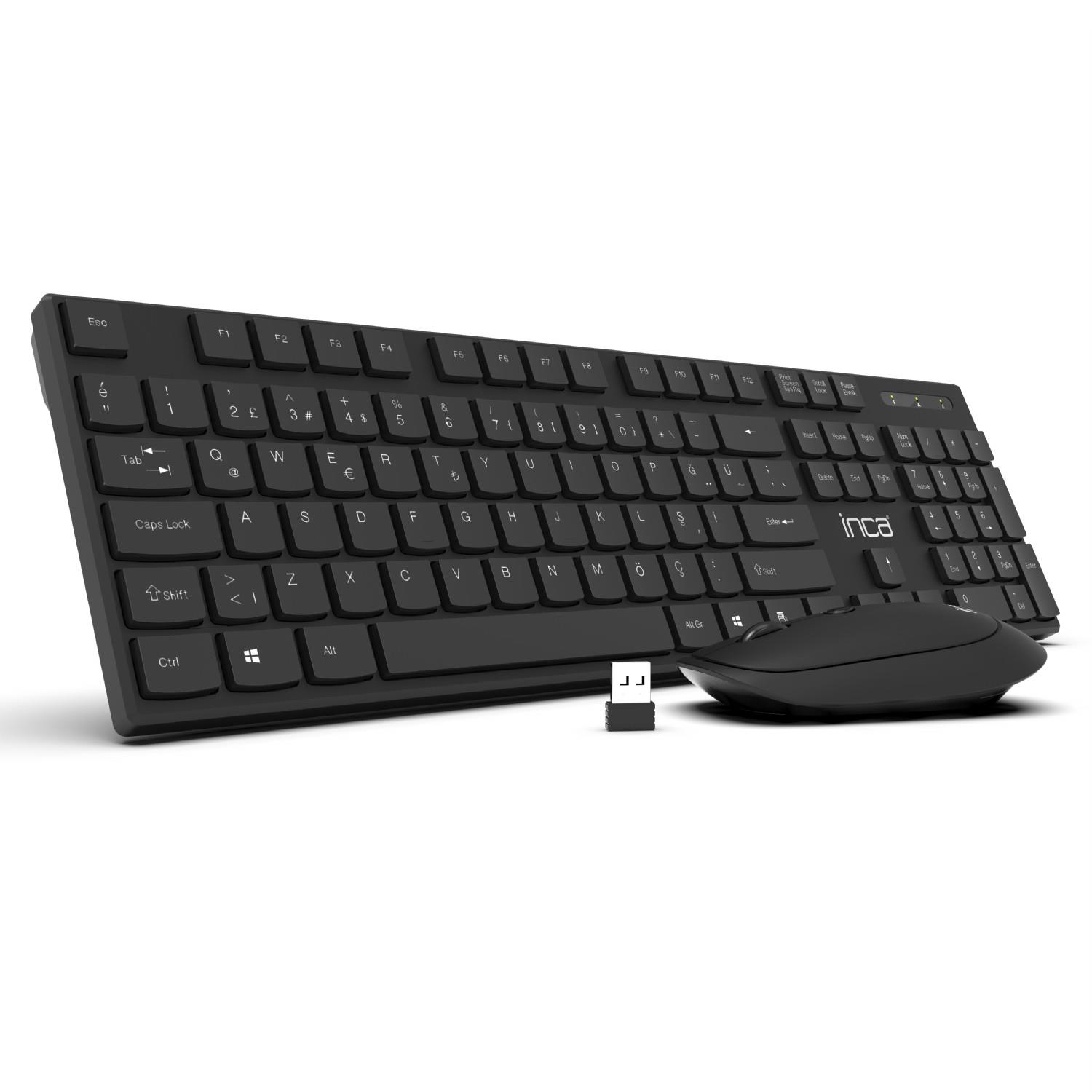 INCA IWS-537 Q Türkçe Kablosuz Siyah Klavye+ Mouse