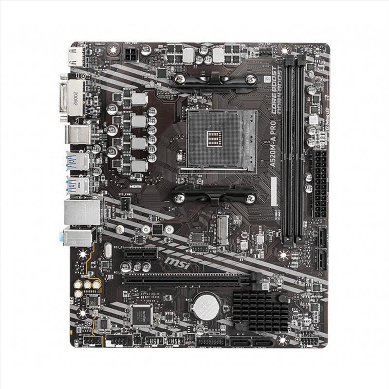 MSI A520M-A PRO A520 DDR4 (Vga Yok) GLan mATX DVI HDMI M.2 USB3.2 AM4 AMD Anakart