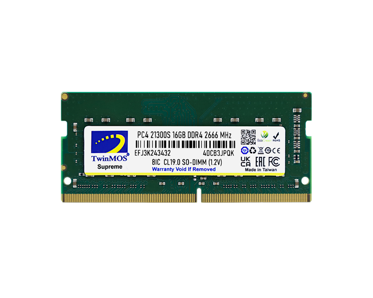 TWINMOS MDD416GB2666N 16GB (Tek Parça) DDR4 2666Mhz Notebook Bellek