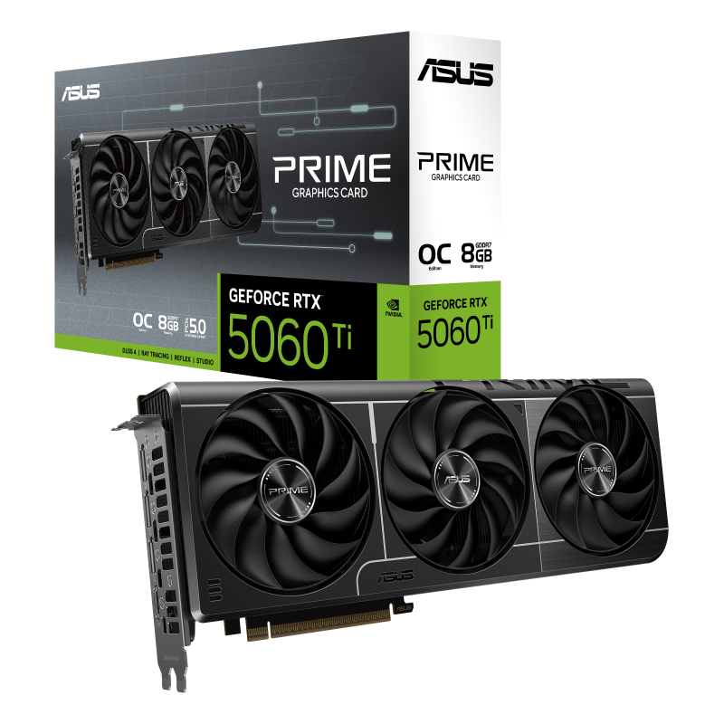ASUS PRIME-RTX5060TI-O8G 8GB Nvidia RTX5060Ti GDDR7 128bit HDMI 3xDP 16x Ekran Kartı