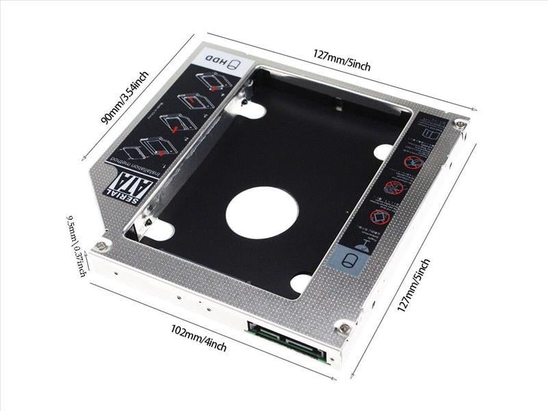 CODEGEN CODMAX CDG-HDC-095 9.5mm SATA Siyah / Gümüş Notebook Ekstra Hdd Yuvası