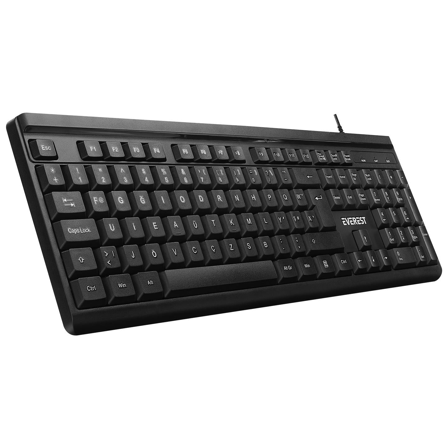 EVEREST KB-741F F Türkçe USB Standart Siyah Klavye