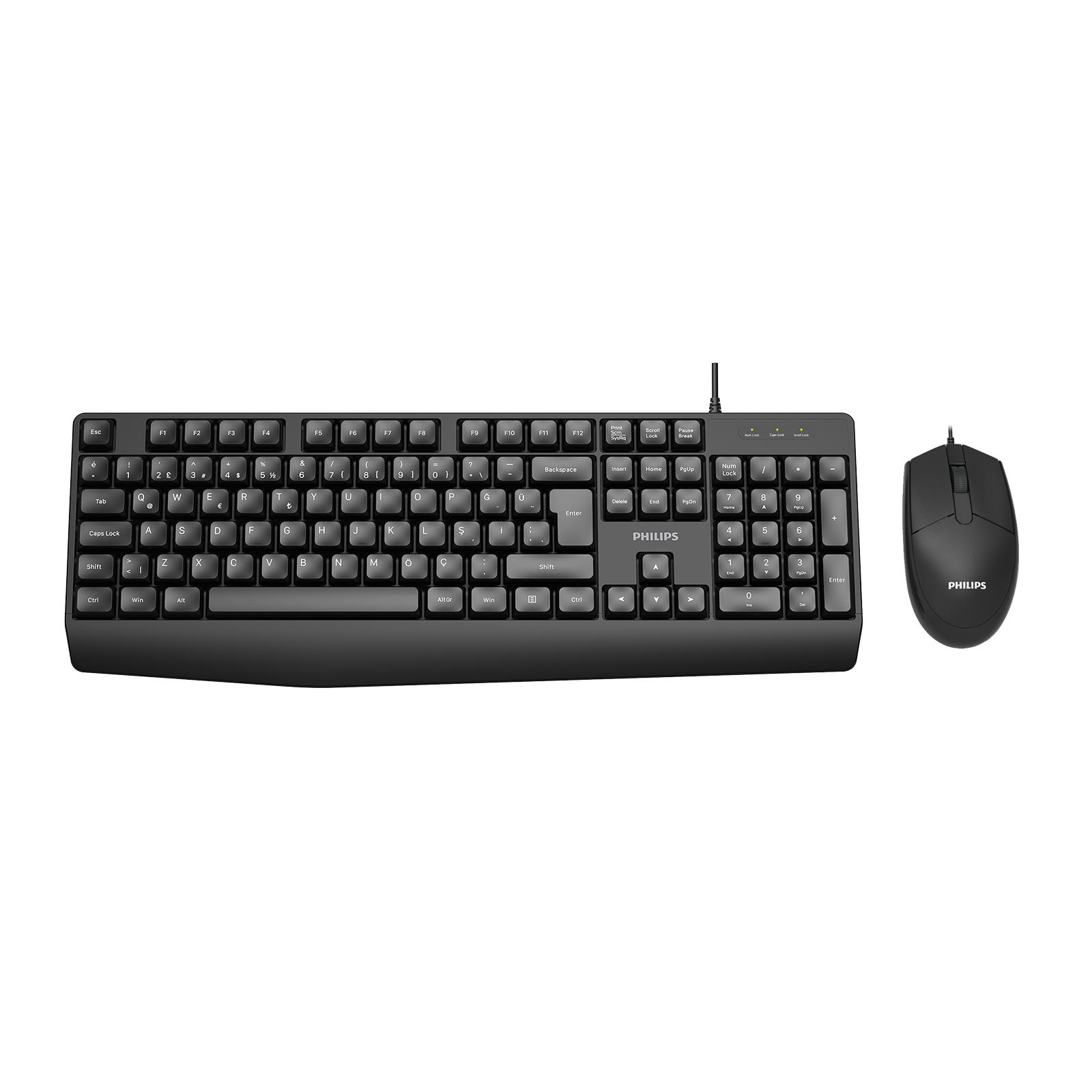 PHILIPS SPT6237B Q Türkçe USB Standart Klavye+ Mouse