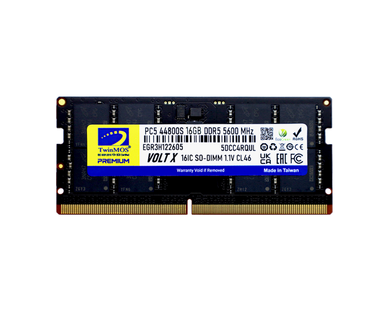TWINMOS TMD516GB5600S46 16GB (Tek Parça) DDR5 5600MHz Notebook Bellek