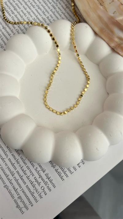 ÇELİK EZME PUL KOLYE (45CM)