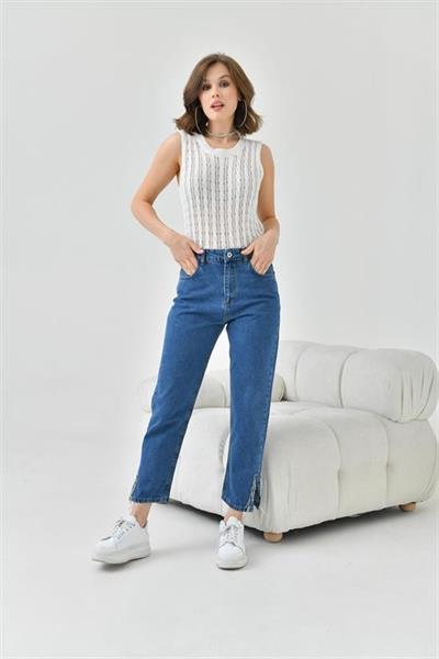 FTZ Women Kadın Taş Detay Jean Pantolon İndigo RBN5017