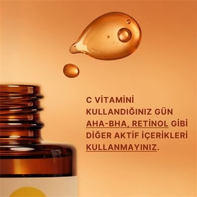 Aydınlatıcı, Cilt Tonu Eşitleyici Leke ve Kırışıklık Karşıtı %6 C Vitamini Serumu - 30 ml