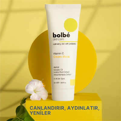 Aydınlatıcı, Cilt Tonu Eşitleyici Leke ve Kırışıklık Karşıtı %2 C Vitamini Krem Maske - 50 ml