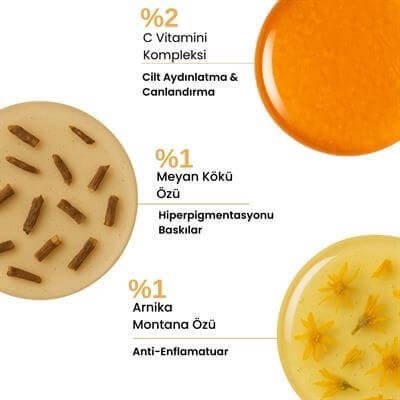 Aydınlatıcı, Cilt Tonu Eşitleyici Leke ve Kırışıklık Karşıtı %2 C Vitamini Krem Maske - 50 ml