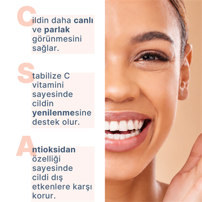 Aydınlatıcı, Cilt Tonu Eşitleyici Leke ve Kırışıklık Karşıtı %6 C Vitamini Serumu - 30 ml