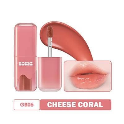 Işıltılı Nemlendirici Yarı Kalıcı Dudak Parlatıcısı Glow Bokki Tint GB06 Cheese Coral 4.85 gr