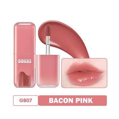 Işıltılı Nemlendirici Yarı Kalıcı Dudak Parlatıcısı Glow Bokki Tint GB07 Bacon Pink 4.85 gr