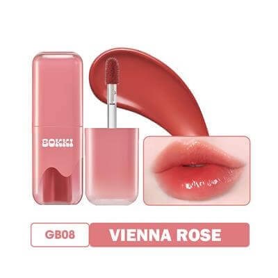 Işıltılı Nemlendirici Yarı Kalıcı Dudak Parlatıcısı Glow Bokki Tint GB08 Vienna Rose 4.85 gr