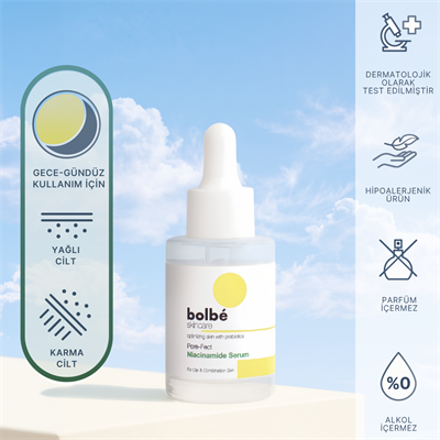 Gözenek Sıkılaştırıcı, Aydınlatıcı,Yatıştırıcı Bariyer Güçlendirici Niacinamide Serum - 30 ml