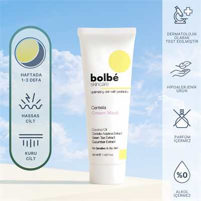 Hassas Ciltler İçin Kızarıklık Önleyici, Yatıştırıcı, Bariyer Destekleyici,Nem Maskesi - 50 ml