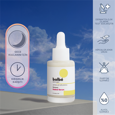 Kırışıklık Karşıtı, Sıkılaştırıcı ve Yenileyici Retinol (A Vitamini) Gece Serumu - 30 ml