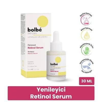 Kırışıklık Karşıtı, Sıkılaştırıcı ve Yenileyici Retinol (A Vitamini) Gece Serumu - 30 ml