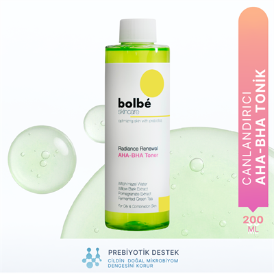 Peeling Etkili, Canlandırıcı, Cilt Tonu Eşitleyici, Gözenek Sıkılaştırıcı AHA-BHA Tonik - 200 ml