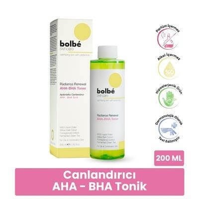 Peeling Etkili, Canlandırıcı, Cilt Tonu Eşitleyici, Gözenek Sıkılaştırıcı AHA-BHA Tonik - 200 ml