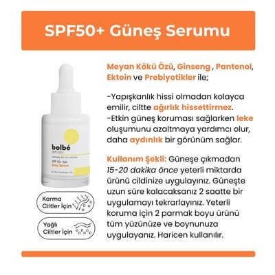 SPF 50+ Yüksek Korumalı Leke Karşıtı ve Günlük Güneş Serumu (Invisible Sun Fluid) Sun Drop - 30 ml
