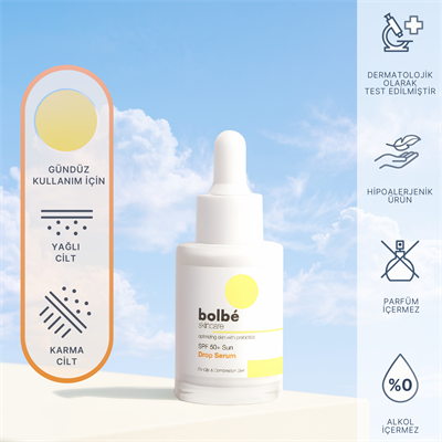 SPF 50+ Yüksek Korumalı Leke Karşıtı ve Günlük Güneş Serumu (Invisible Sun Fluid) Sun Drop - 30 ml