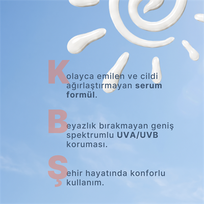 SPF 50+ Yüksek Korumalı Leke Karşıtı ve Günlük Güneş Serumu (Invisible Sun Fluid) Sun Drop - 30 ml