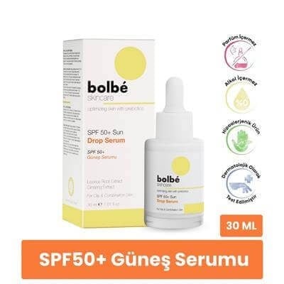 SPF 50+ Yüksek Korumalı Leke Karşıtı ve Günlük Güneş Serumu (Invisible Sun Fluid) Sun Drop - 30 ml