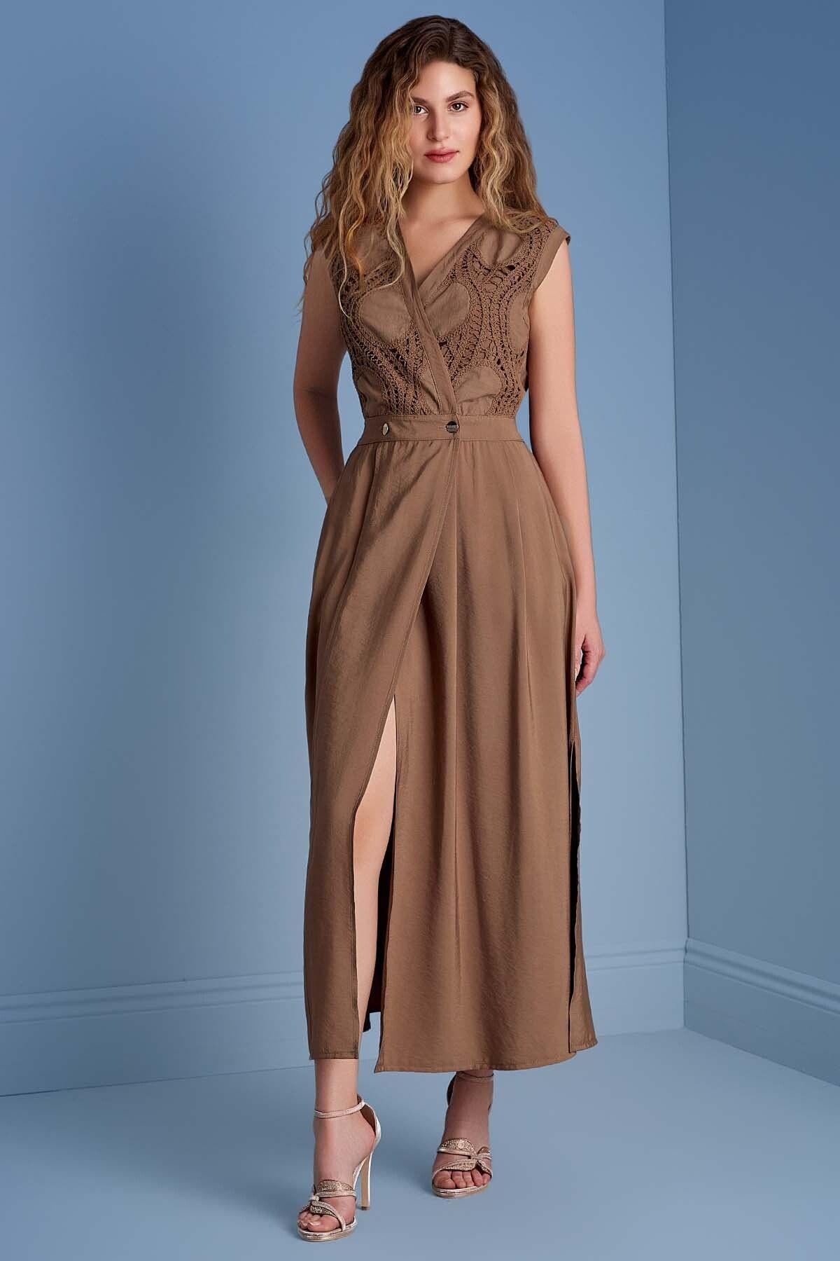 Wrap Mink Woven Dress