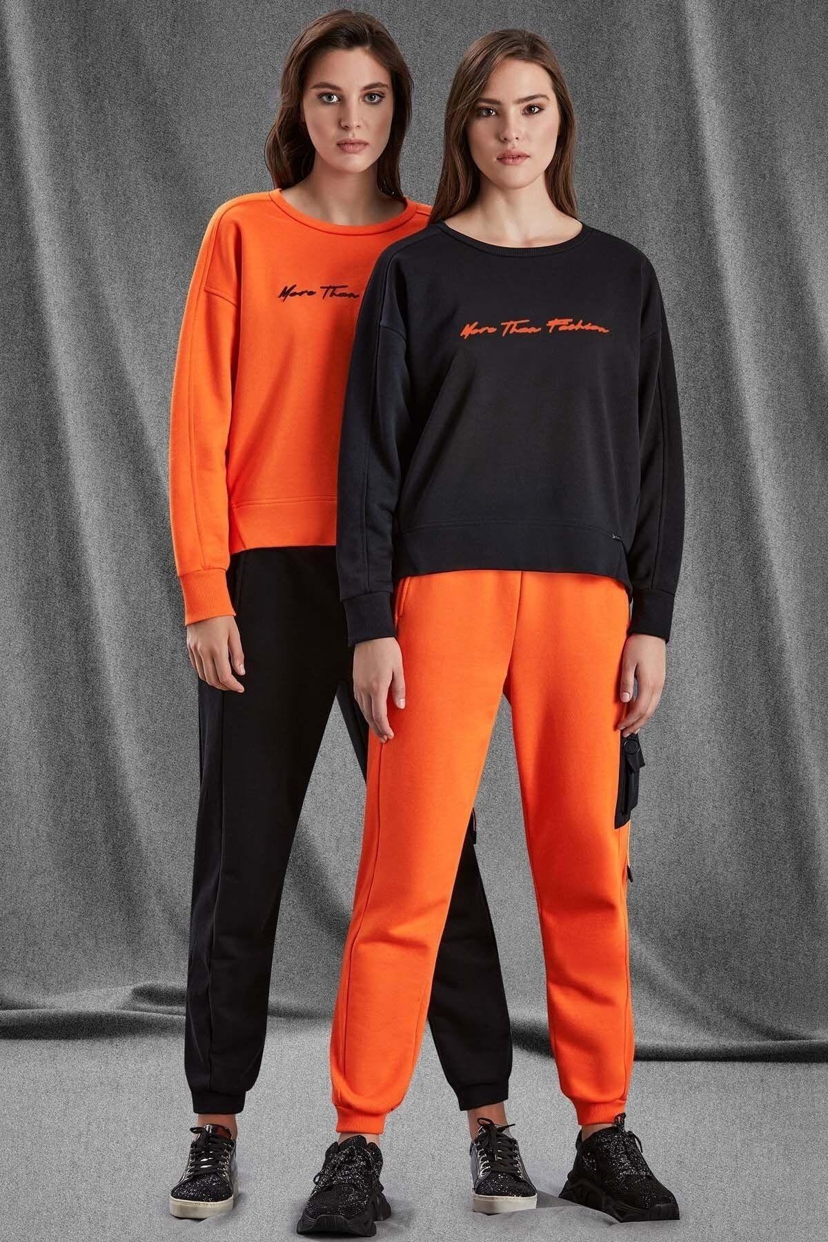 Cigarette Black Knit Sweatpants