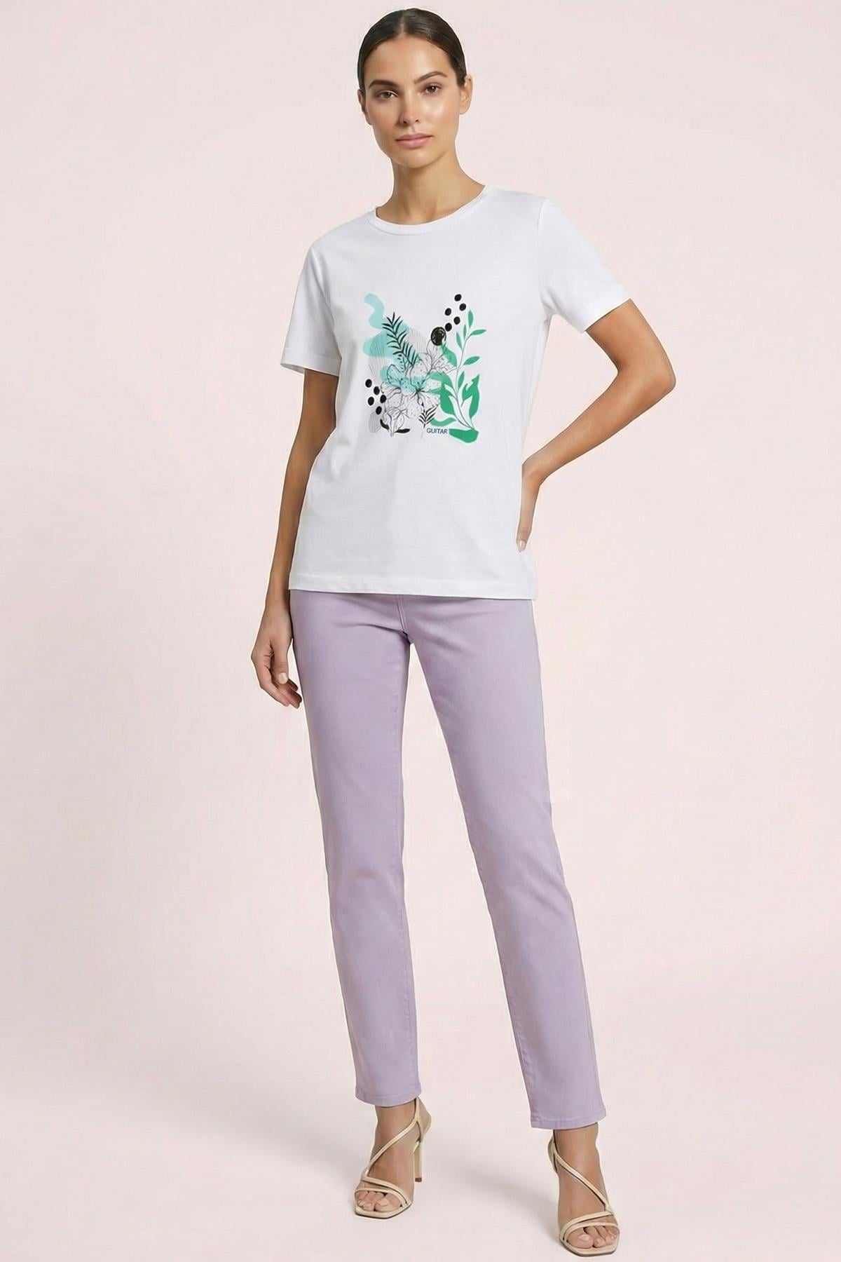 Slim Fit Lilac Cotton Pants