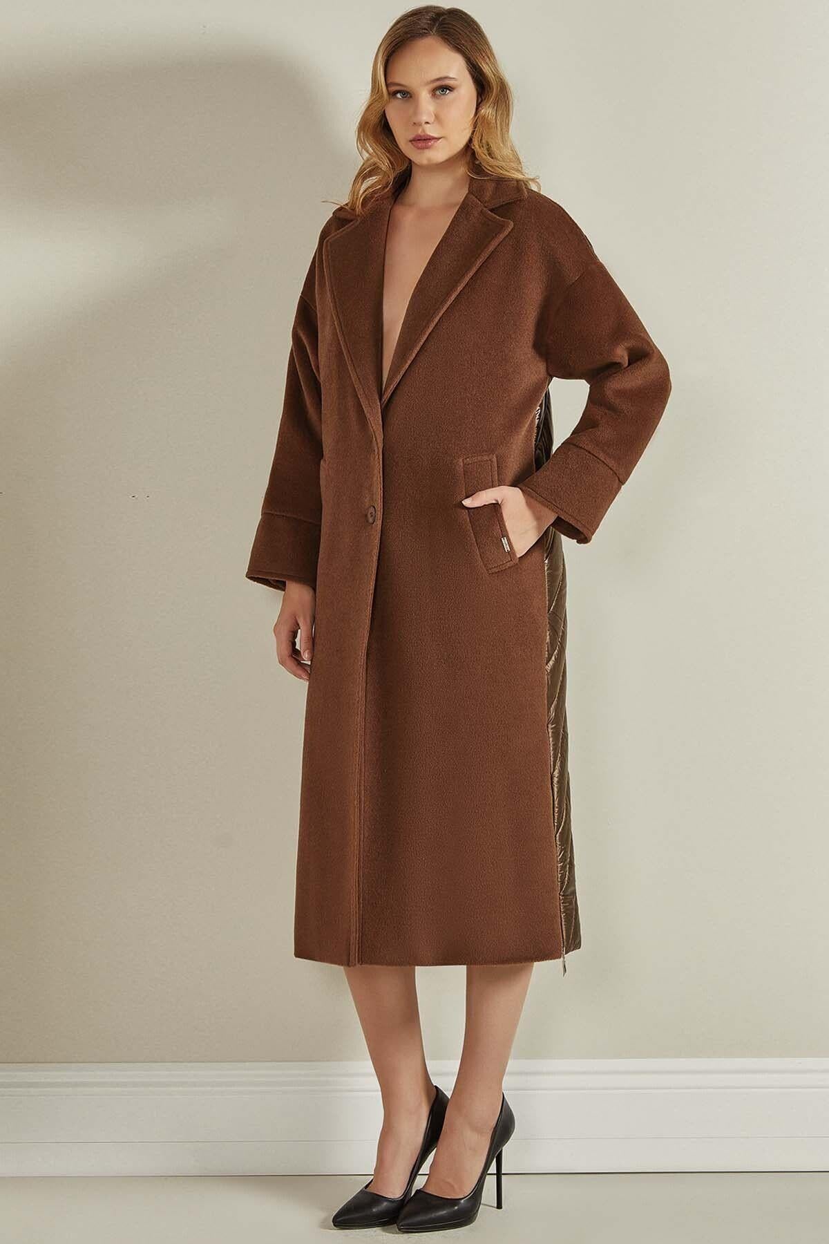 Notch Lapel/Men's Collar Brown Wool Coat