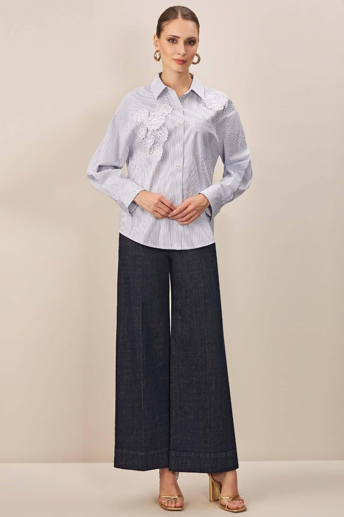 Shirt Collar White Cotton Shirt