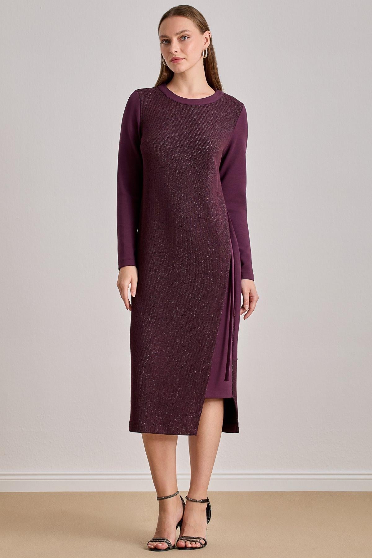 Midi Burgundy Shimmery/Glittery Dress