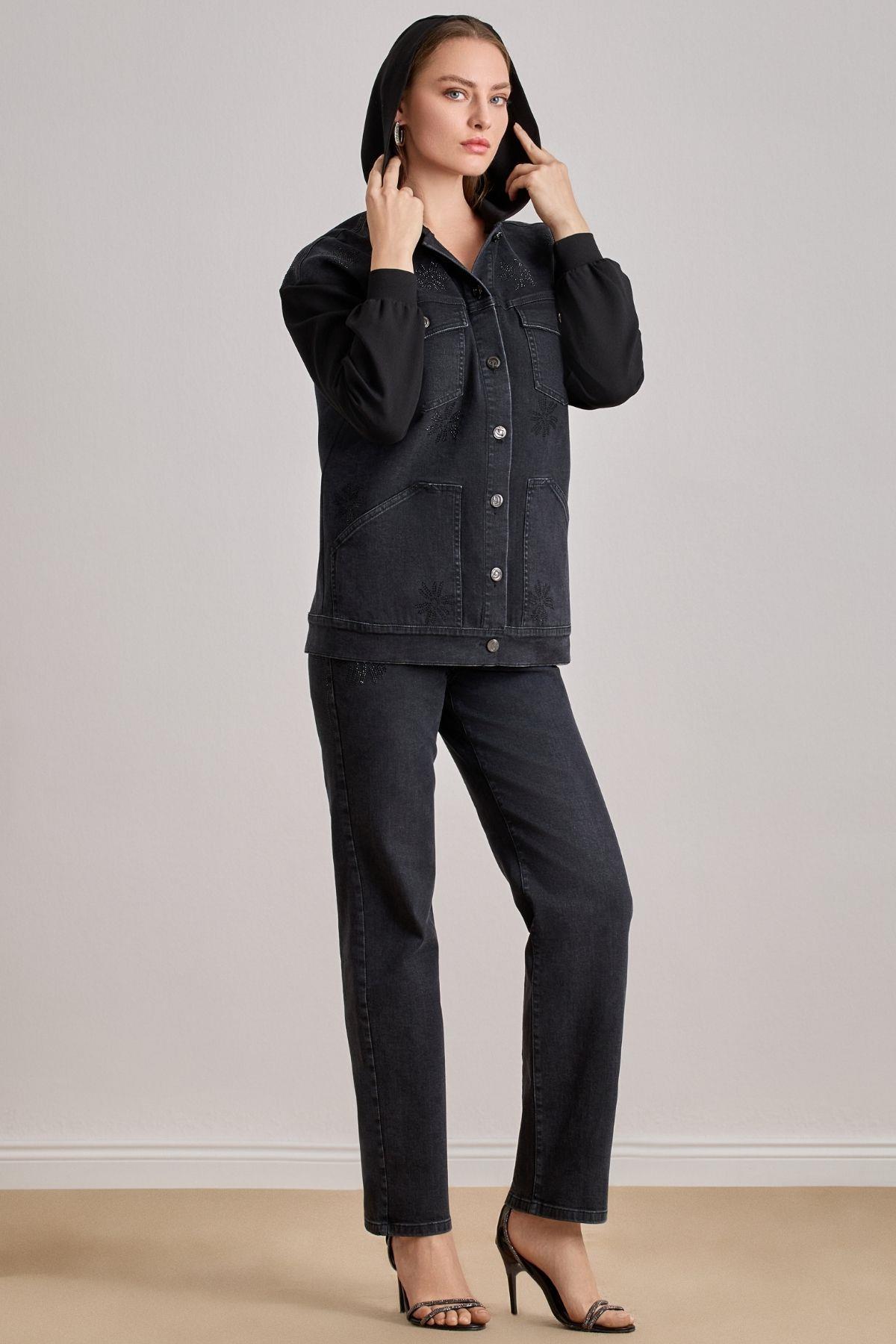 Oversize Black Denim Jacket