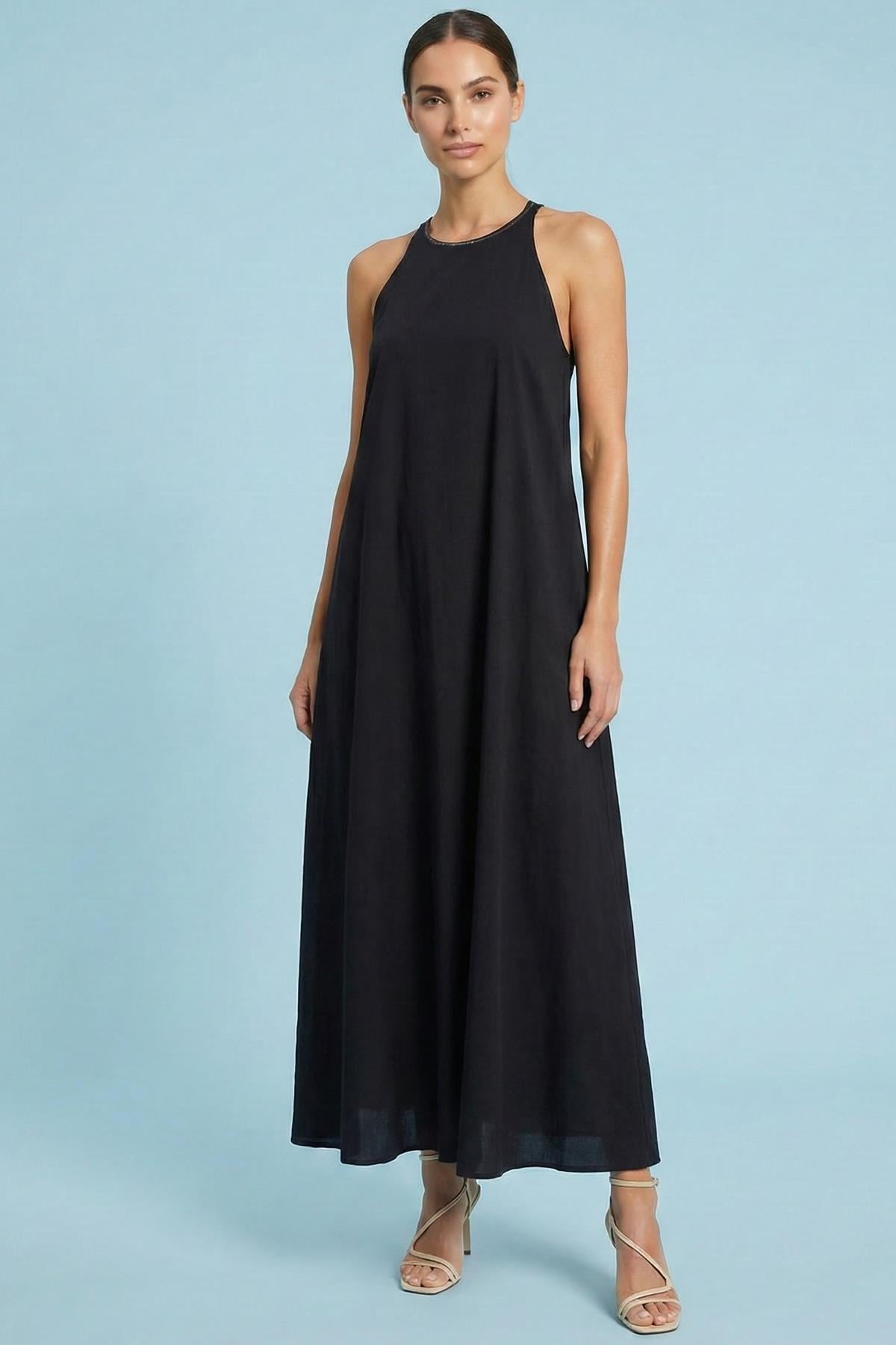 Oversize Black Modal Dress