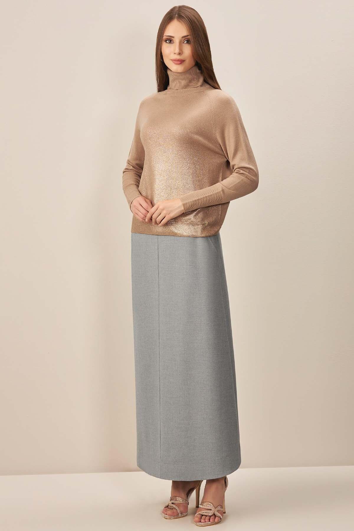 Raglan Sleeve Brown Knit Sweater