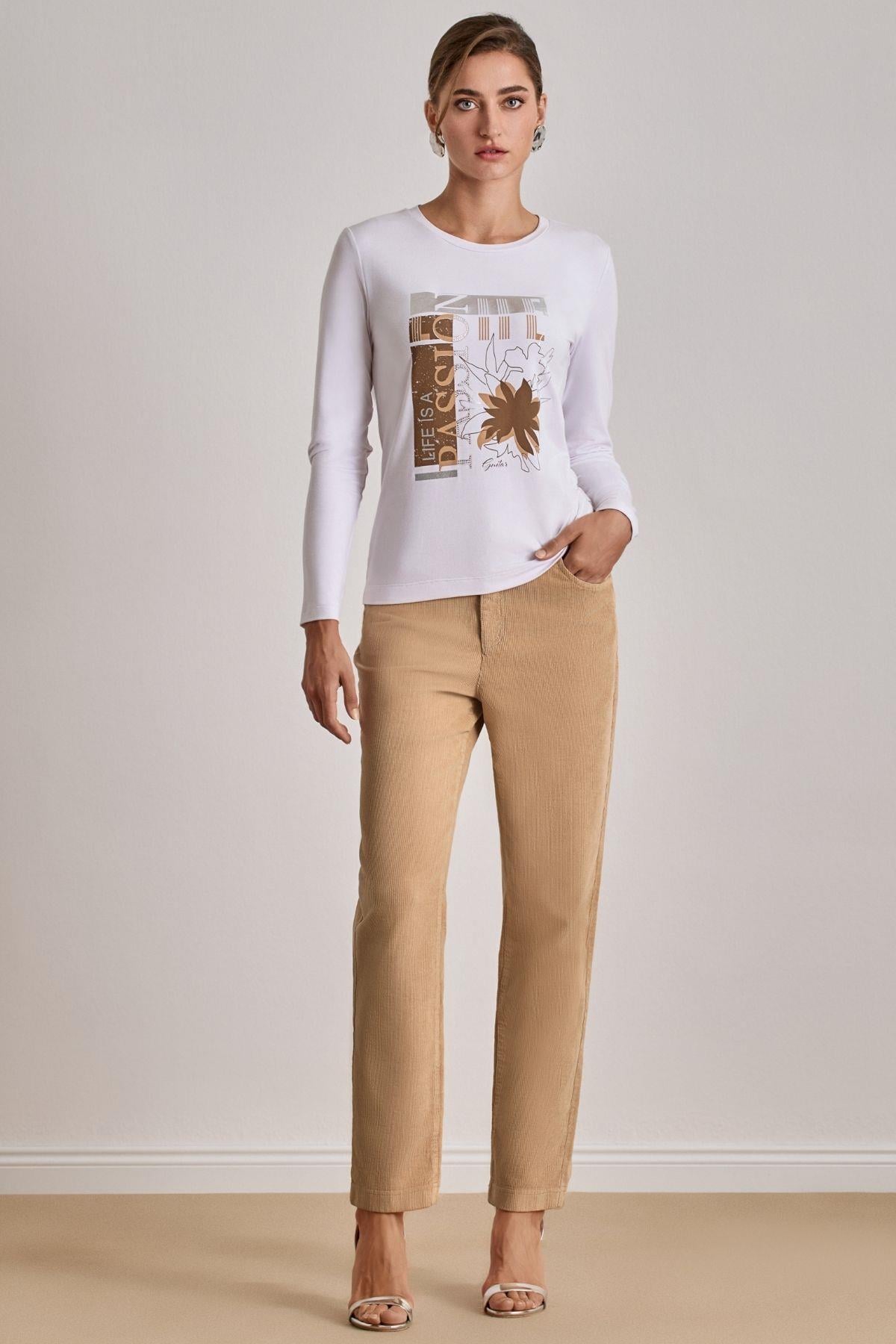 Relaxed Fit White Viscose Blouse