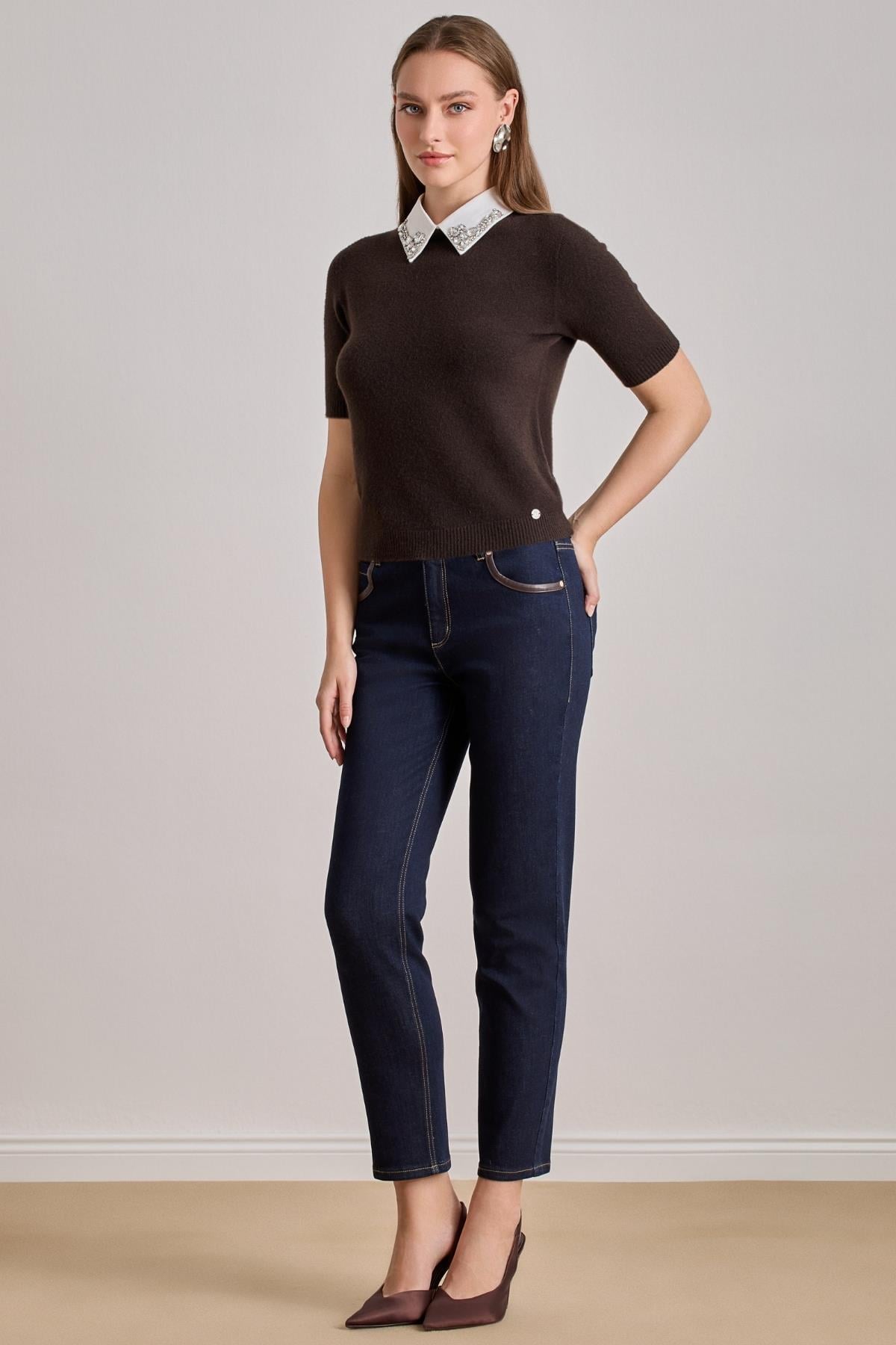 Slim Straight Mavi Jean Pantolon