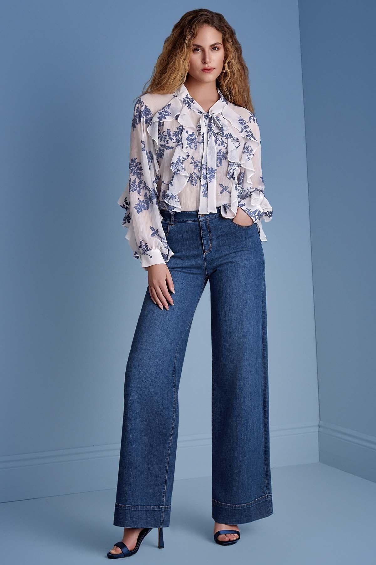 Long Sleeve Multi-Color Chiffon Shirt
