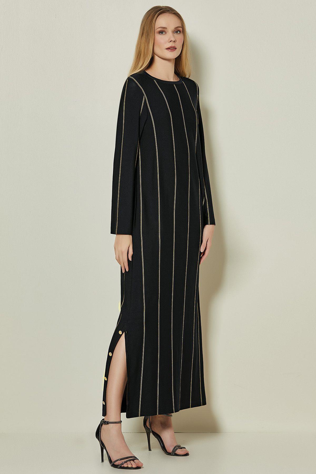 Long Sleeve Black Knit Dress